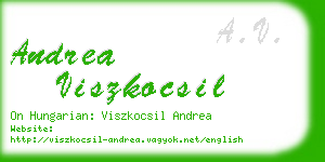 andrea viszkocsil business card